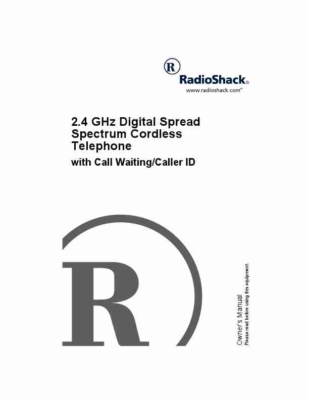 Radio Shack Cordless Telephone 2_4 GHz Digital Spread Spectrum Cordless Telephone with Call WaitingCaller ID-page_pdf
